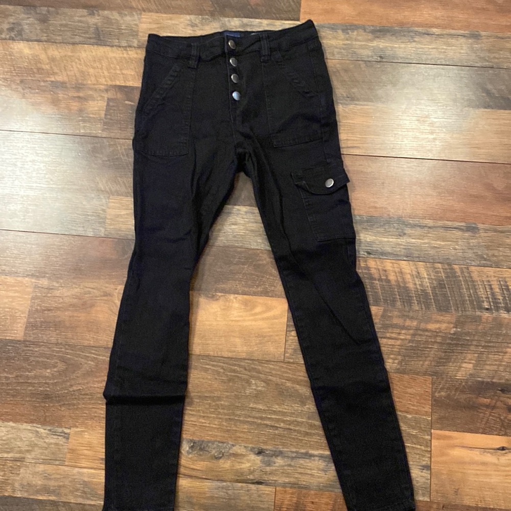Black high rise skinny jeans size 7/28